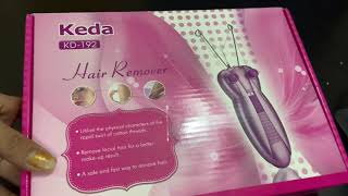 UNBOXING WAYCOM Ladies Facial Hair Remover Electric  Womens Pull Face Delicate Device Depilation [upl. by Ellerahc]