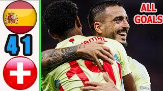 Switzerland vs Spain 14 Highlights  Nations League [upl. by Wyck158]