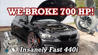 INSANE 700 BHP UPGRADED TURBO BMW 440i  B58 POWER  DYNO DAY4 [upl. by Olen]