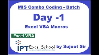 Day  1 VBA Macros Power Programming in Hindi  Combo Coding Class [upl. by Lanaj]