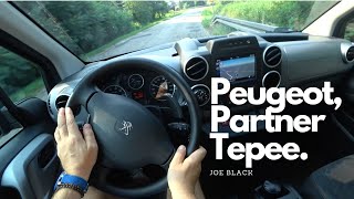 Peugeot Partner Tepee 16 BlueHDi 100 HP 4K  POV Test Drive 094 Joe Black [upl. by Anet95]