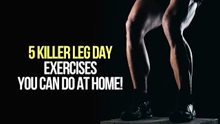 5 Killer Leg Day Exercises You Can Do At Home [upl. by Jessi178]