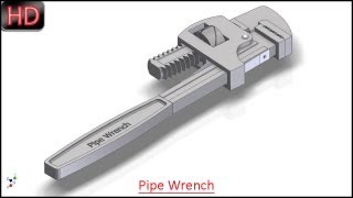 Pipe Wrench Autodesk Inventor Tutorial [upl. by Hitchcock]