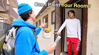 Asking Strangers in Compton to Paint THEIR Bedroom… [upl. by Ettelliw656]