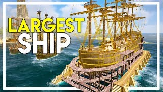 50 CANNONS  THE LARGEST AND FASTEST SHIP IN THE GAME Ark Atlas Gameplay 25 [upl. by Cesaria]