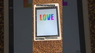 Rainbow Lettering in Procreate shorts [upl. by Klapp1]