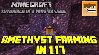 How to Farm Amethyst  Minecraft Tutorials in 3 minutes or less  Minecraft 117 [upl. by Ynnel]