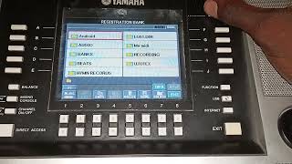 How to copy and transfer your registration banks to a flash driveUSBon YamahaPSR S6707007509000 [upl. by Ahsak]