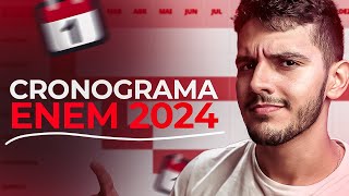 CRONOGRAMA de ESTUDO para o ENEM 2024 O QUE ESTUDAR [upl. by Harbison]