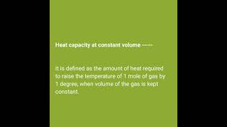 Class  11  Chapter  6  Thermodynamics  Topic  Heat capacity at constant volume  Part  1 [upl. by Eelegna]