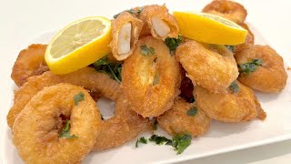 DELICIEUSE RECETTE DE CALAMARS FRITS HYPER CROUSTILLANTS [upl. by Gipson927]