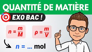 Calculer une QUANTITÉ DE MATIÈRE 🎯 BAC Polynésie 2023  Terminale spécialité [upl. by Jordanson]