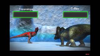 Triceratops vs TRex but with healthbars [upl. by Mis]