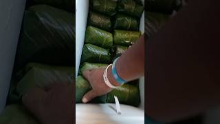 How we preserve Banku in Green leaves  Street Food at Home Accra Ghana [upl. by Bourne]