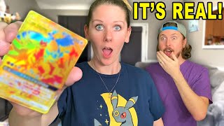 DID YOU KNOW THIS GOLD CARD IS REAL SHE JUST PULLED IT Custom Pokemon Cards Booster Box Opening [upl. by Goldman489]