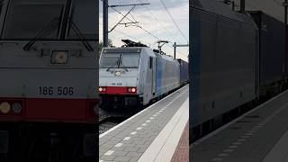 RTBC 186 506 komt met een goederentrein door Utrecht Lunetten [upl. by Enileda]