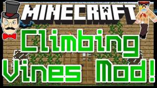 Minecraft Mods  CLIMBING VINES  Scale Hanging Vines Mod  Like Ladders [upl. by Aihsatal]