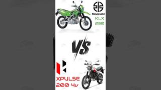 Kawasaki KLX 230 vs Hero xpulse 200 4V  adventure bikes in India 2024 [upl. by Akinuahs]