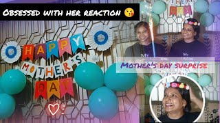 Mothers day surprise idea and decoration ❤️ Obsessed with mimis reaction 😘 mothers day special [upl. by Tertias]