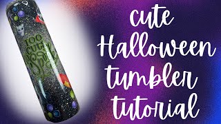 Cute Halloween tumbler tutorial [upl. by Atisusej]