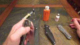 Folding Knife Lubricants Modern Technology vs Old School [upl. by Rhoads]