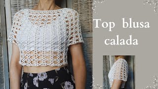 TOP BLUSA CALADA A CROCHET [upl. by Lemej]