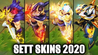 All Sett Skins Spotlight League of Legends [upl. by Anirehs834]