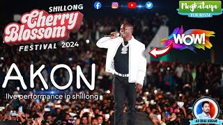 Akon live performance  cherry blossom festival 2024  shillong  shillong meghalaya akon [upl. by Anicnarf]