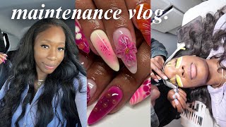 MAINTENANCE VLOG vacation prep hair nails lashes  shopping  getting out of a depressive rut [upl. by Georgiana]