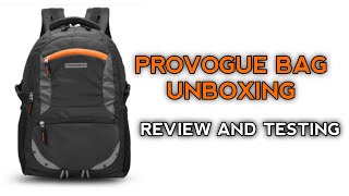 Provogue 35 L Laptop Backpack Unisex Bag With Rain Cover  Provogue bag review and Testing 2022 [upl. by Ennairoc]