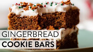 Gingerbread Cookie Bars  Sallys Baking Recipes [upl. by Bogie]