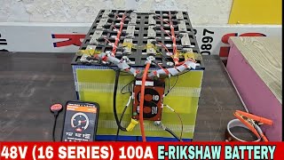 48V 100AH e rikshaw battery pack lithium phosphate [upl. by Burack152]