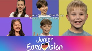 Germany National Final Recap  Junior Eurovision 2024 [upl. by Jude]