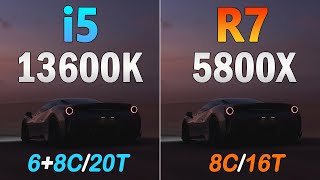 Ryzen 7 5800X vs i5 13600K Benchmark test  Which Should You Buy [upl. by Aek637]