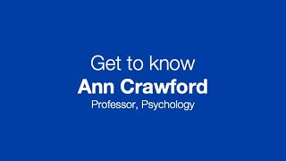 Get to know Dr Ann Crawford [upl. by Larual593]