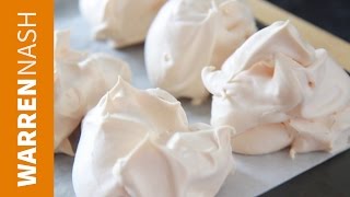 Meringue Recipe Easy  Just 2 Ingredients  Recipes by Warren Nash [upl. by Aifoz]