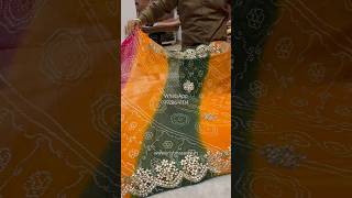 🔥Latest Pure Viscose Georgette Multi Handwork Saree saree ytshortsindia shorts [upl. by Liauqram]