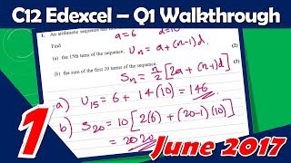 C12 Edexcel IAL June 2017  Question 1 Walkthrough  Arithmetic Sequence [upl. by Rehtse535]