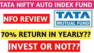 tata nifty auto index fund tata nifty auto index fund nfo review [upl. by Arahs291]