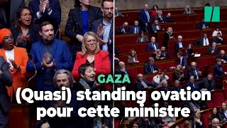 L’ovation des insoumis pour la réponse de cette ministre sur Gaza ne doit rien au hasard [upl. by Tiny]