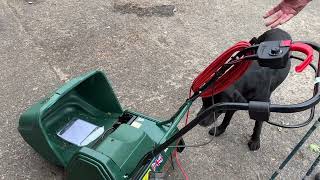 Allett Express Sandringham 14E SelfPropelled Electric Cylinder Lawnmower 240v  14quot Cutting Width [upl. by Nerual]