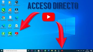 🔺 Como crear ACCESO DIRECTO de YOUTUBE en el Escritorio [upl. by Matazzoni]