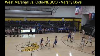 West Marshall Basketball  JV amp Varsity Boys vs ColoNESCO [upl. by Drol]