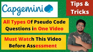 Capgemini All Pseudo Code Questions in One Video  Tips amp Tricks To Solve 🔥🔥 [upl. by Stormie616]