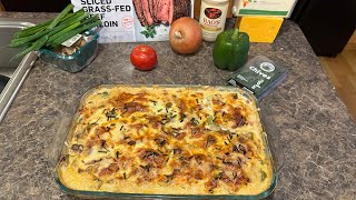 Crustless Philly Cheesesteak Pizza A LowCarb KetoFriendly Recipe Keto Lowcarb Recipe [upl. by Slater]