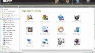 QNAP 219P II Administration Interface [upl. by Atihcnoc]