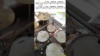 Arctic Monkeys  Brianstorm  Drum Beat with sheet music [upl. by Anikat433]