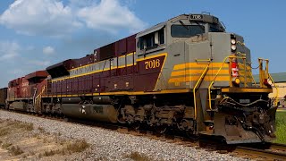 4K CPKC Heritage CP 7016 Skeletor Opens Door Canadian National and BNSF  Hinckley Sub [upl. by Enelym]