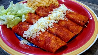 Enchiladas rojas estilo Zacatecas  Enchiladas fritas [upl. by Denna]