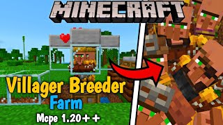 Easy VILLAGER BREEDER Farm Mcpe 120 McpeBedRock [upl. by Ydor447]